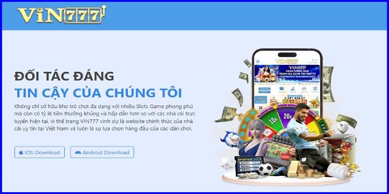 Hướng dẫn các bước tải app VIN777